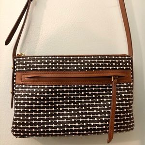 Fossil Patterned Cross Body Bag